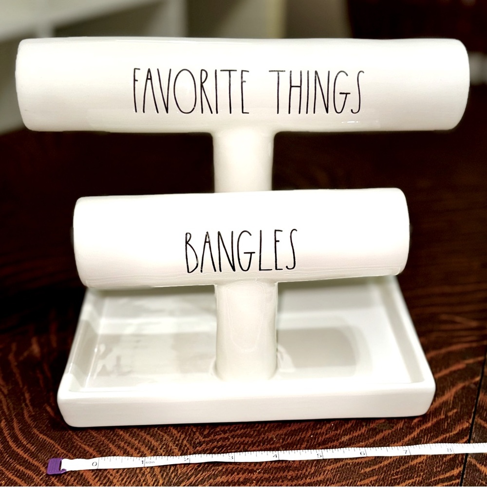 RAE DUNN Large, Ceramic Jewelry Tree/Tray (“Favorite Things” & Bangles”)…